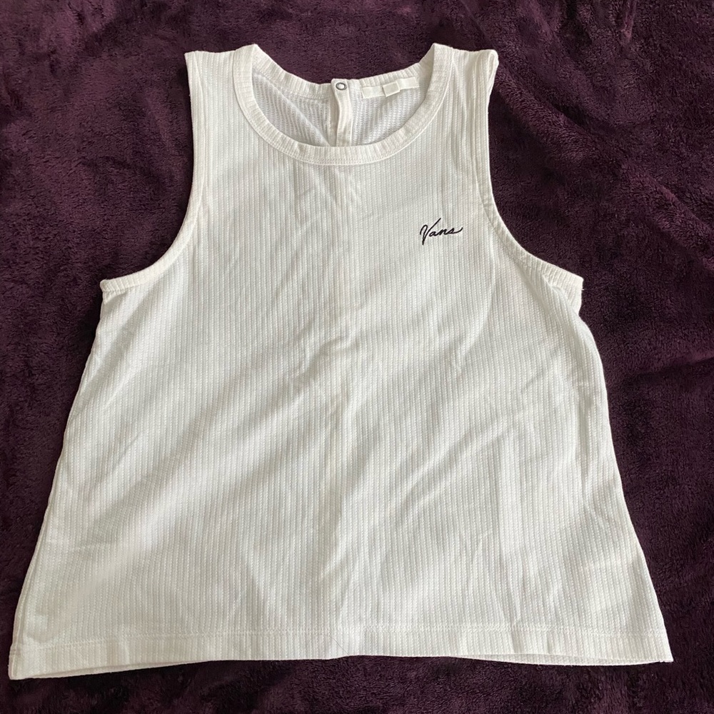 Vans White Tank Top with Snaps